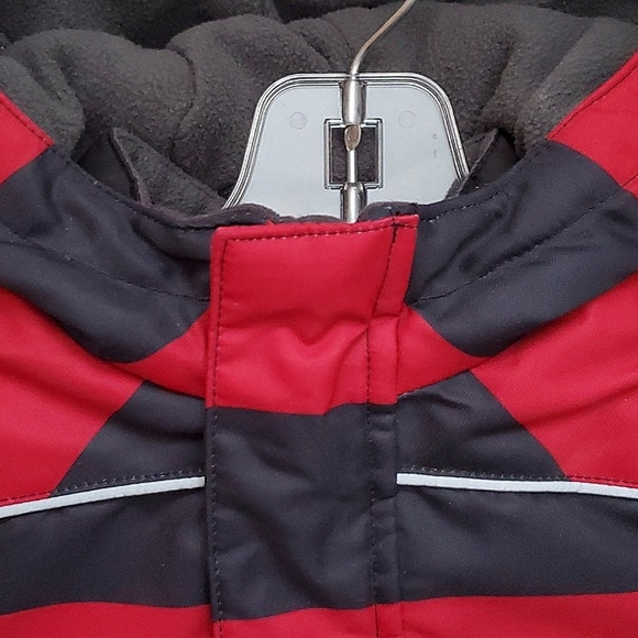 Cherokee Boys Warm Winter Jacket with Black and Red Horizontal Stripes Size 2T - Picture 3 of 14